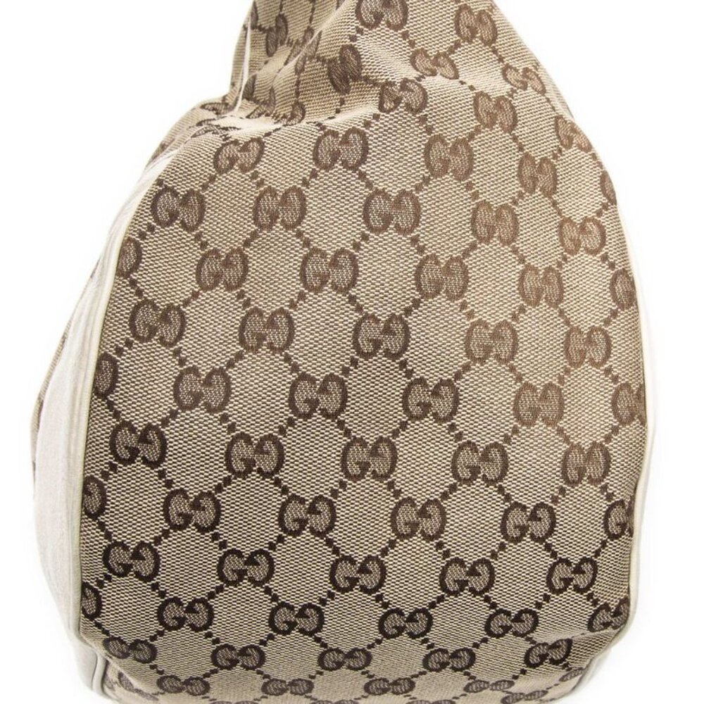 Gucci Shallot Hobo Beige Ivory GG Canvas - Picture 8 of 10
